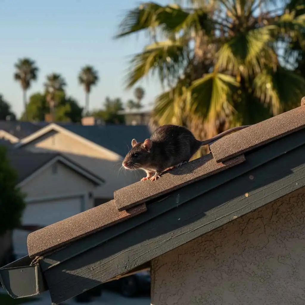 roof rat near roofline