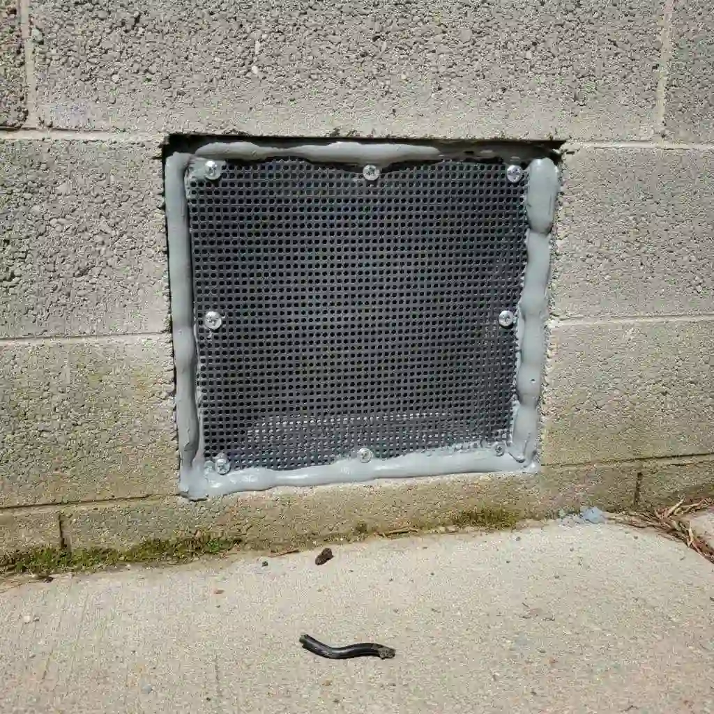 sealed foundation vent and entry point repair.