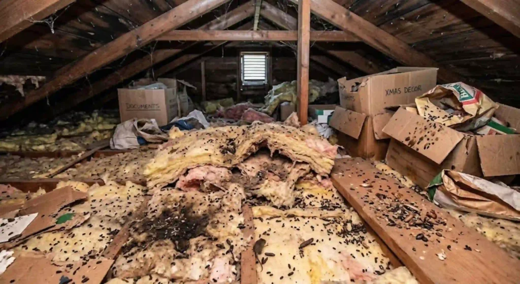 pest contamination in attic