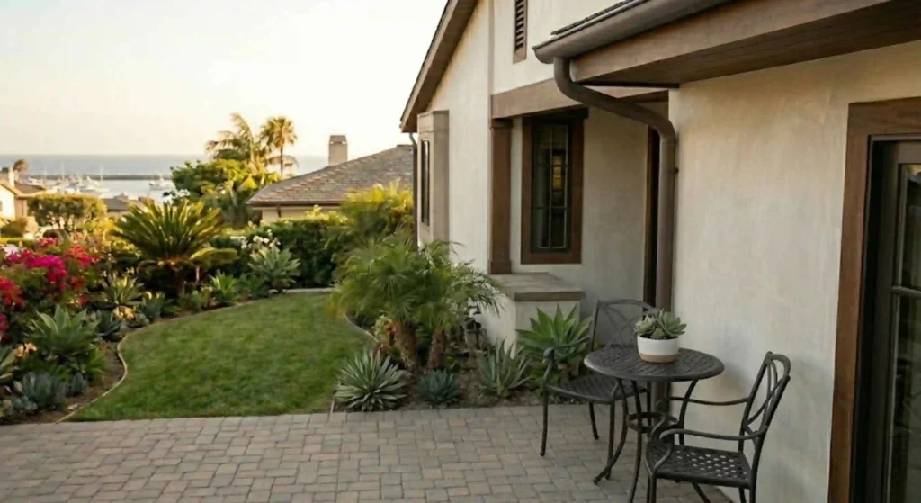 safe, clean outdoor patio